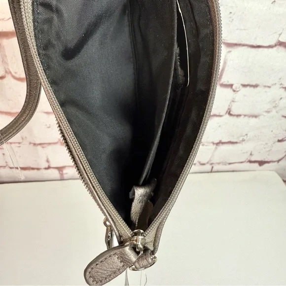 NICOLE MILLER NWT Gunmetal Grey Faux Leather Wristlet Wallet Combo NEW WITH TAGS - Picture 13 of 15